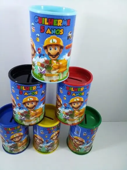 Cofre de Papelão Personalizado Super Mario