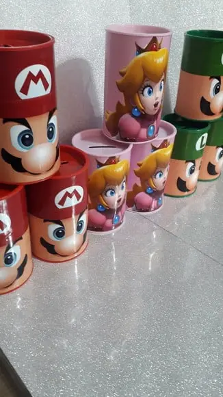 Cofre de Papelão Personalizado Super Mario
