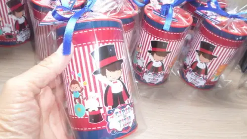 Cofre de Papelão Personalizado Tema Circo