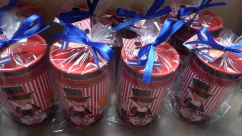 Cofre de Papelão Personalizado Tema Circo