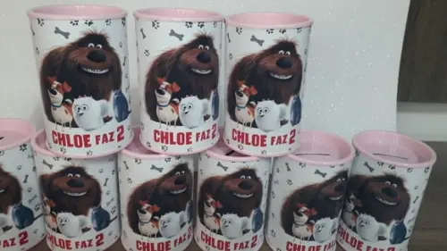 Cofre de Papelão Personalizado Tema Pets