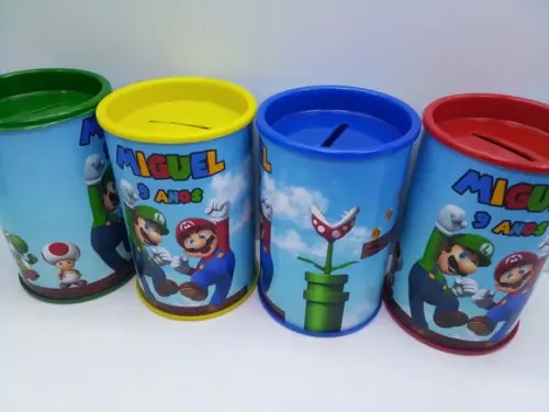 Cofre de Papelão Personalizado Tema Super Mario