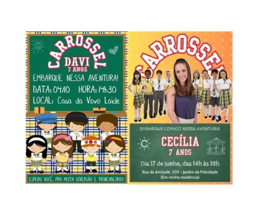 Convite Virtual para Enviar Watts App no Tema da Sua Festa