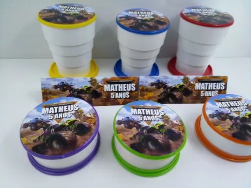 Copo Retratil ou Copo Sanfonado Monster Jam
