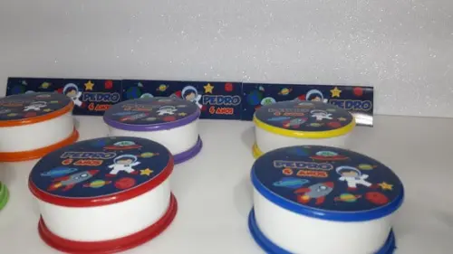 Copo Retratil ou Copo Sanfonado Tema Astronauta