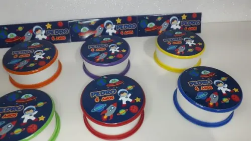 Copo Retratil ou Copo Sanfonado Tema Astronauta