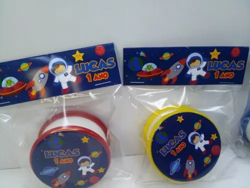 Copo Retratil ou Copo Sanfonado Tema Astronauta