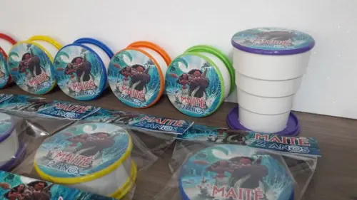 Copo Retratil ou Copo Sanfonado Tema Moana