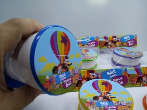 Copo Retratil ou Copo Sanfonado Tema Mundo Bita