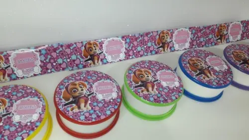 Copo Retratil ou Copo Sanfonado Tema Patrulha Canina Menina