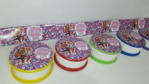 Copo Retratil ou Copo Sanfonado Tema Patrulha Canina Menina