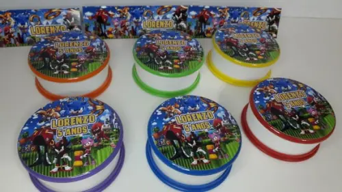 Copo Retratil ou Copo Sanfonado Tema Sonic