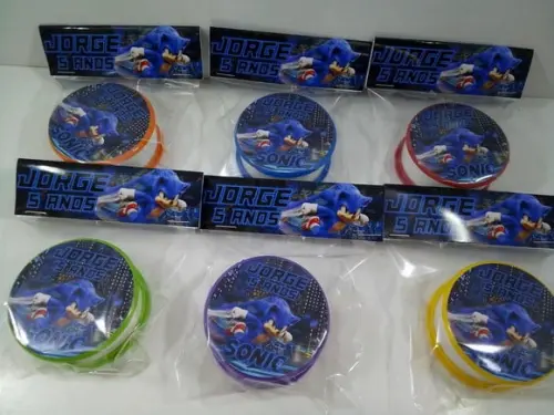 Copo Retratil ou Copo Sanfonado Tema Sonic