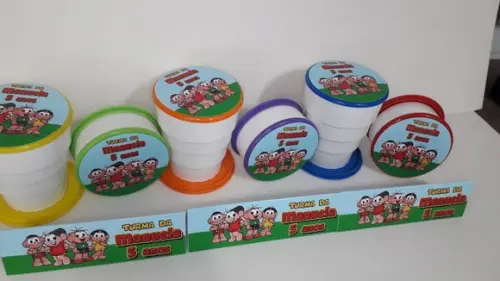 Copo Retratil ou Copo Sanfonado Turma da Monica