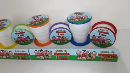 Copo Retratil ou Copo Sanfonado Turma da Monica