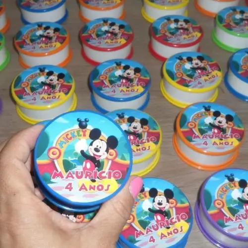 Copo Retratil ou Copo Sanfonado Turma do Mickey