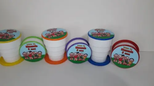 Copo Retratil ou Copo Sanfonado Turma da Monica
