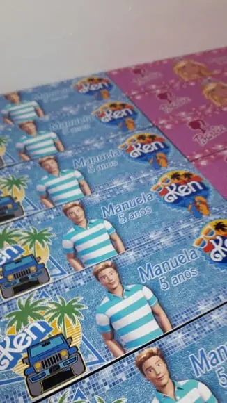 Domino Personalizado Barbi e Ken
