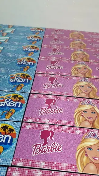 Domino Personalizado Barbi e Ken