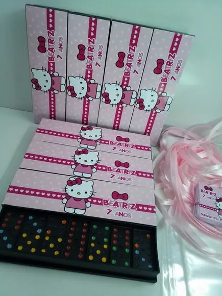 Domino Personalizado Hello Kitty