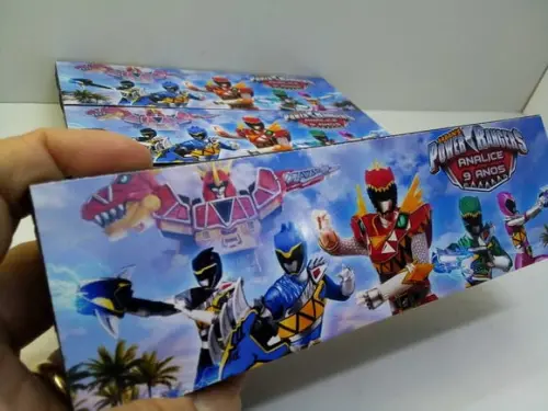 Domino Personalizado no Tema Power Rangers