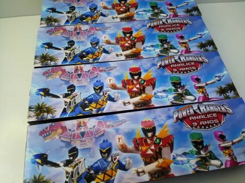 Domino Personalizado no Tema Power Rangers