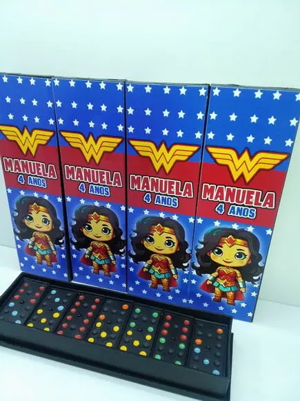 Domino Personalizado Tema Mulher Maravilha
