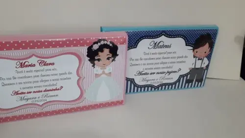 Estojo de Colorir com 4 Desenhos Kit com 46 Peças Dama e Paj