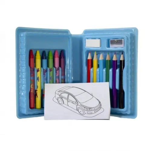 Estojo de Pintura com 18 Peças Desenhos Sortidos