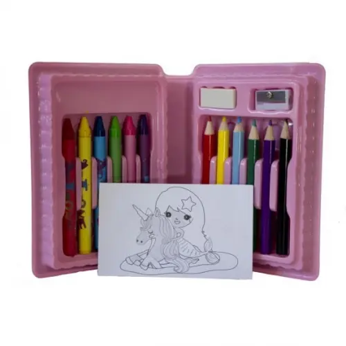 Estojo de Pintura com 18 Peças Desenhos Sortidos