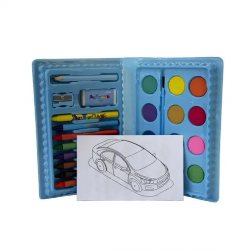Estojo de Pintura com 24 Peças Desenhos Sortidos