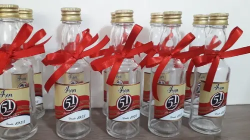Garrafinha de Vidro Cachaça 51