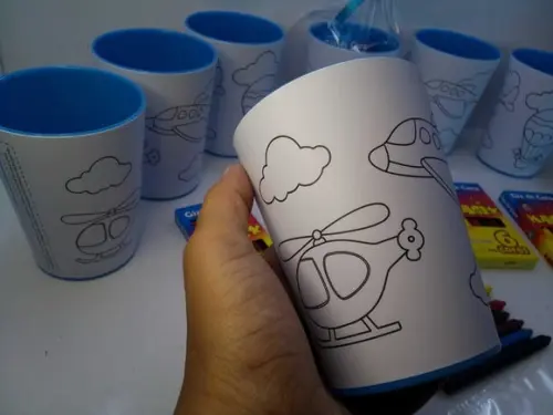 Ki Copo Aviao, Helicoptero e Balão para Colorir Lavável+ Giz