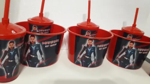 Kit Balde de Pipoca + Copo+ Binoculo +lanterna + Lupa Disney