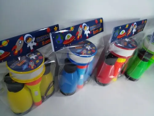 Kit Binoculo + Copo Retratil Cores Sortidas + Lanternas