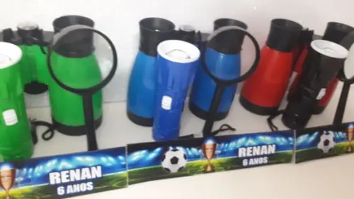 Kit Binoculo + Lanterna + Lupa Personalizado Futebol