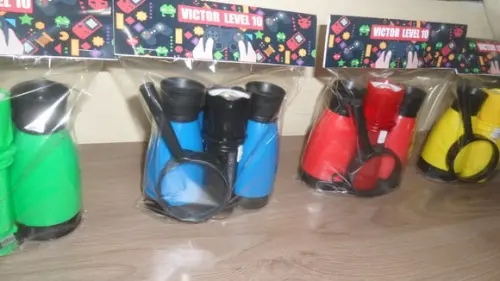 Kit Binoculo + Lanterna + Lupa Personalizado Video Game