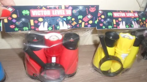 Kit Binoculo + Lanterna + Lupa Personalizado Video Game