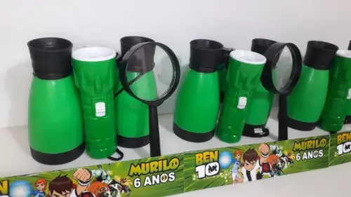 Kit Binoculo + Lanterna + Lupa Tema Ben 10