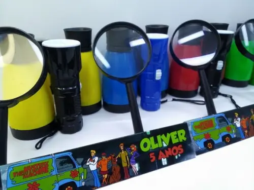 Kit Binoculo + Lanterna + Lupa Tema Scooby Doo