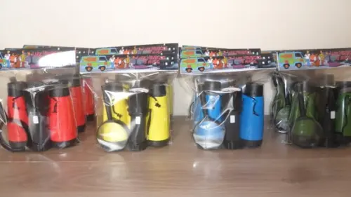 Kit Binoculo + Lanterna + Lupa Tema Scooby Doo