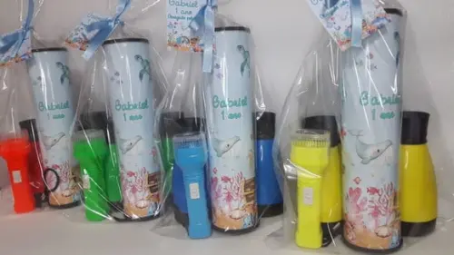Kit Binoculo + Lanterna + Pega Varetas + Fita Cetim + Tag