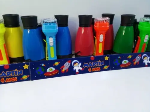Kit Binoculo e Lanterna Tema Astronauta