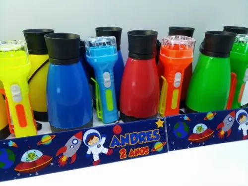 Kit Binoculo e Lanterna Tema Astronauta