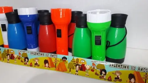 Kit Binoculo e Lanterna Tema Acampamento Menina