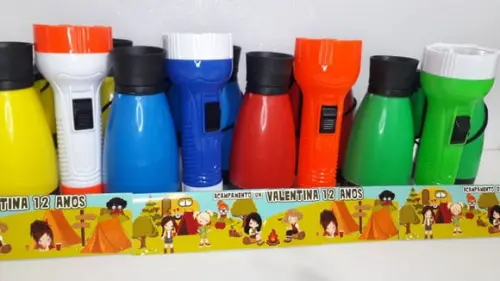 Kit Binoculo e Lanterna Tema Acampamento Menina