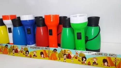 Kit Binoculo e Lanterna Tema Acampamento Menina