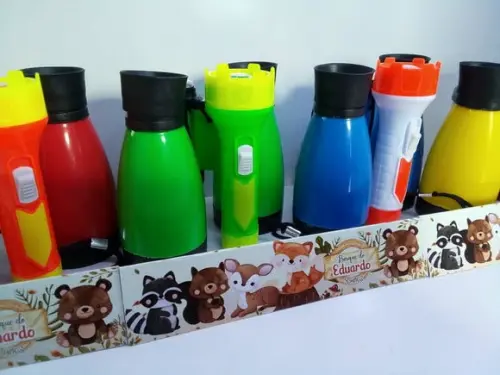 Kit Binoculo e Lanterna Tema Bosque