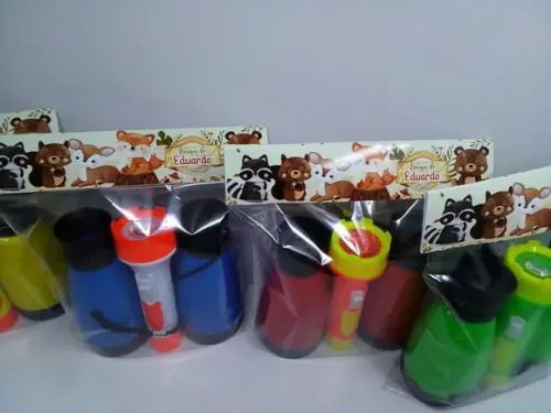 Kit Binoculo e Lanterna Tema Bosque