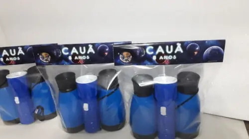 Kit Binoculo e Lanterna Tema Espaço